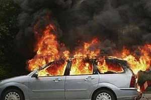 В Саяногорске сгорел автомобиль