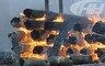 Огонь в Саяногорске уничтожил пилораму до тла