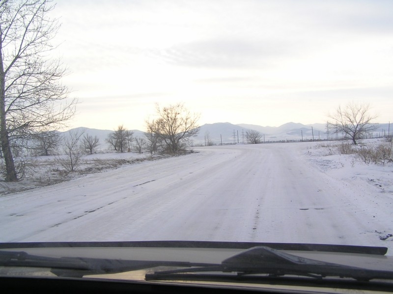 Зима -Подъезжая к Саяногорску