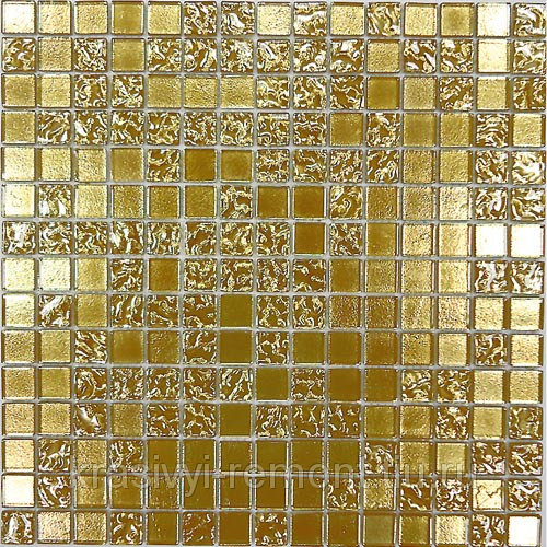 Мозаика - Бонапарт  -Стеклянная мозаика Shik Gold-1 300*300                        Цена - 1190руб/шт 