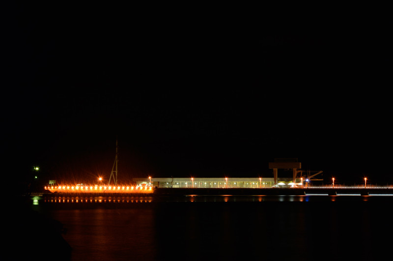 Ночная съёмка -Ночной вид Майнской ГЭС