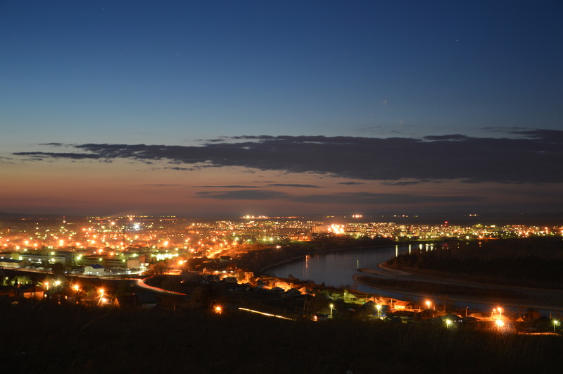 Ночная съёмка -Саяногорск ночью